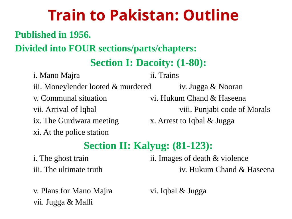 1 TRAIN TO PAKISTAN A Partition Novel by Khushwant - slide 4 of 33