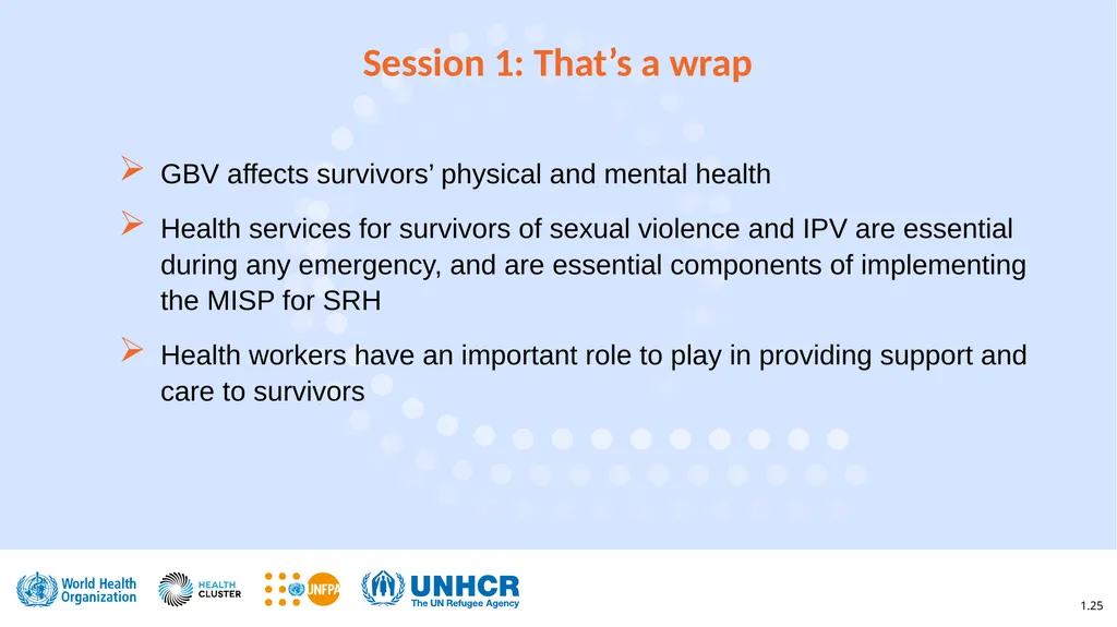 Clinical management of rape and intimate partner - slide 25 of 26