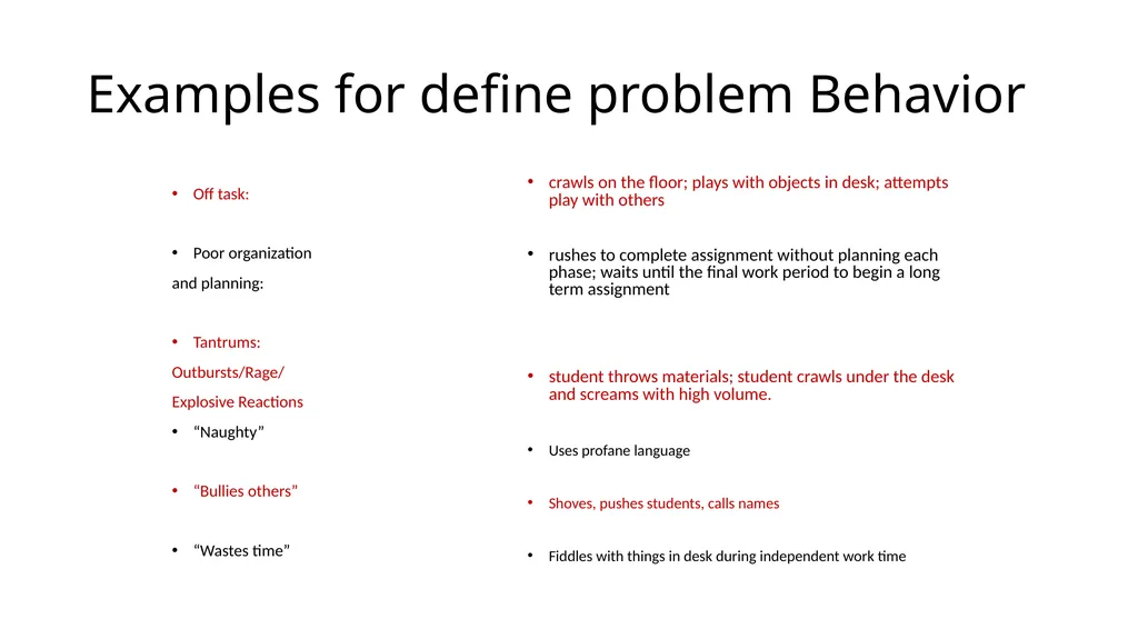 Competing Behaviors Pathways and Behavior Support - slide 16 of 64