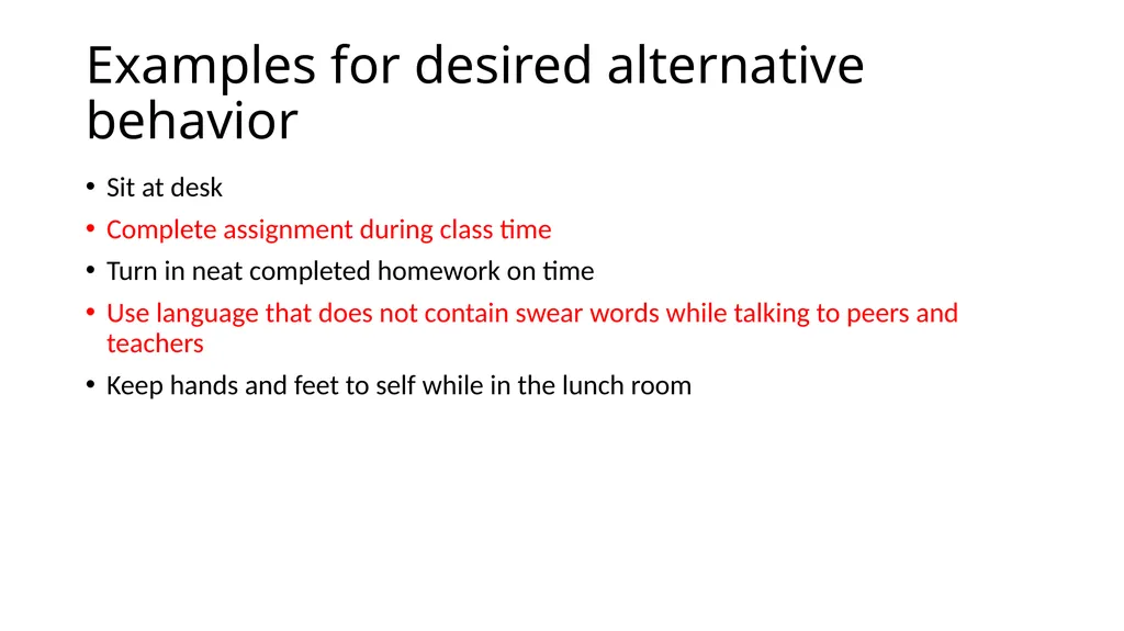 Competing Behaviors Pathways and Behavior Support - slide 20 of 64
