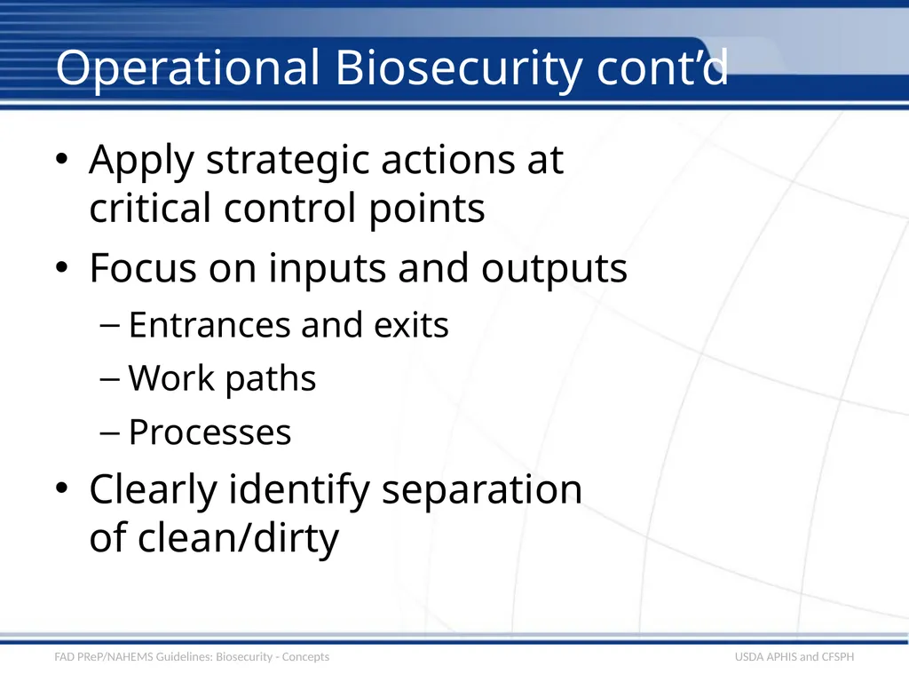 Biosecurity General Biosecurity Concepts Adapted - slide 22 of 28