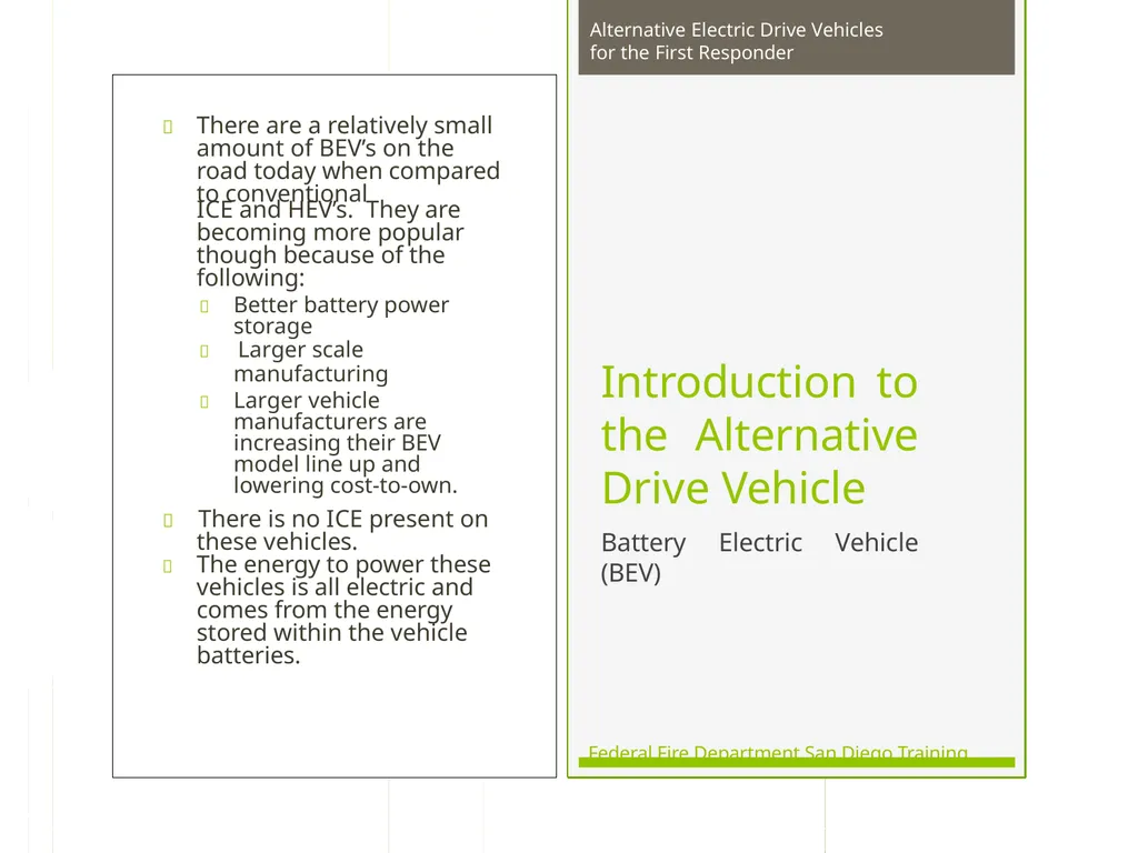 Fire Department San Diego Training Alternative - slide 12 of 72