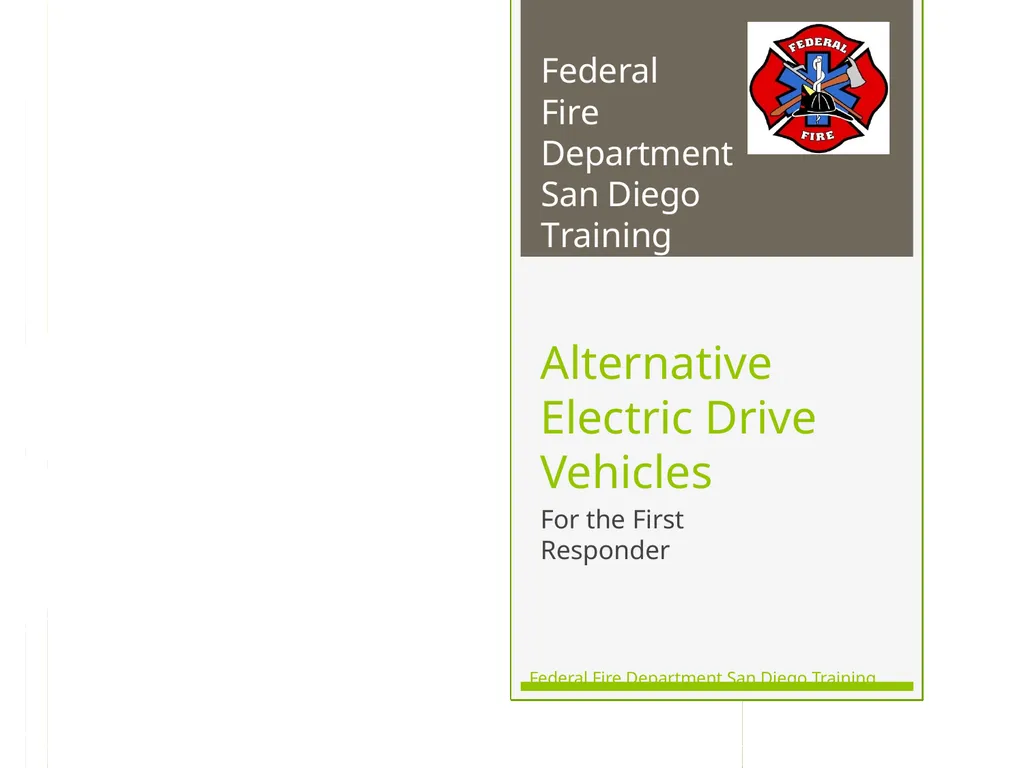 Fire Department San Diego Training Alternative - slide 1 of 72