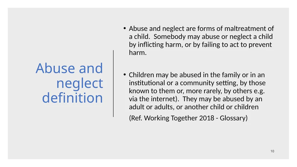 Welcome​ to Safeguarding Children Level 1 session - slide 10 of 45