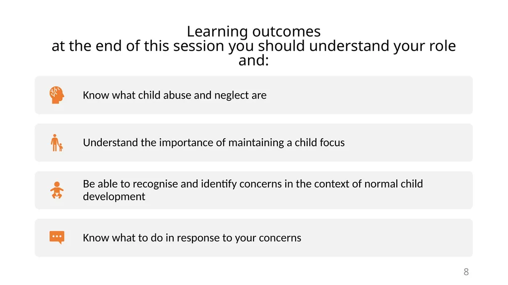 Welcome​ to Safeguarding Children Level 1 session - slide 8 of 45