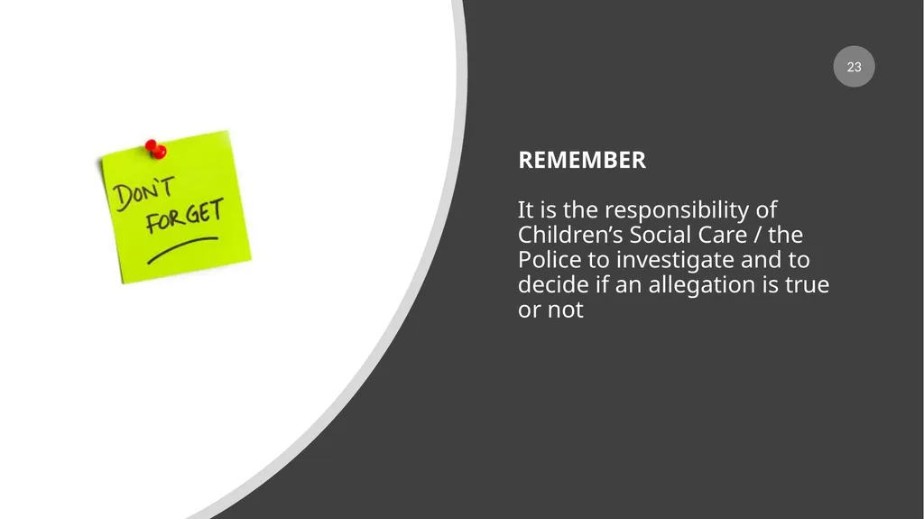 Welcome​ to Safeguarding Children Level 1 session - slide 23 of 45
