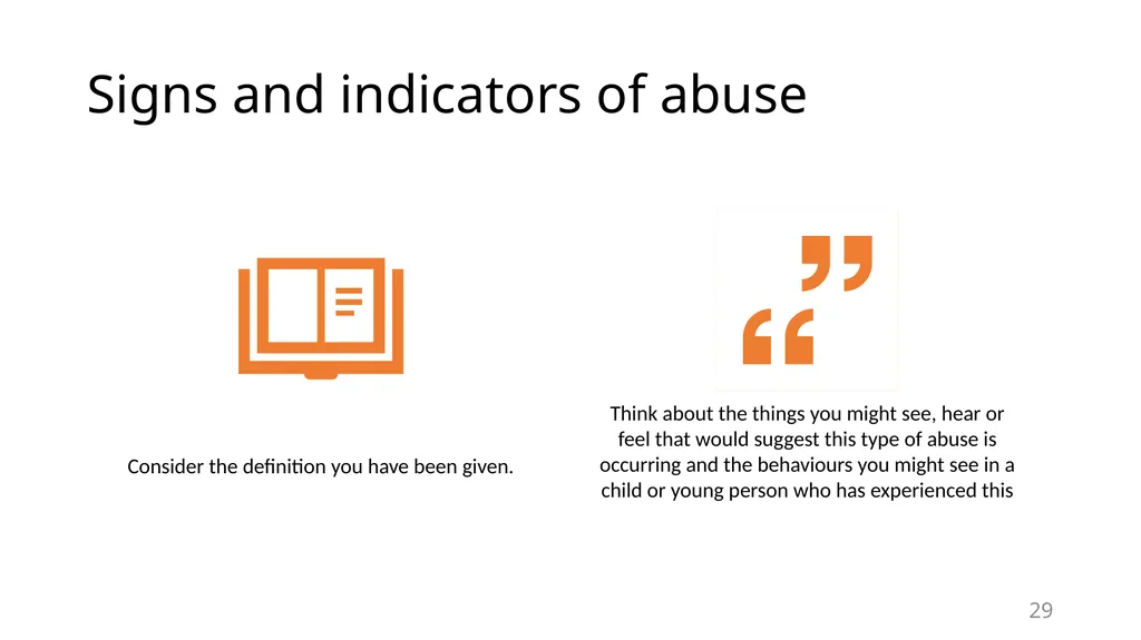 Welcome​ to Safeguarding Children Level 1 session - slide 29 of 45