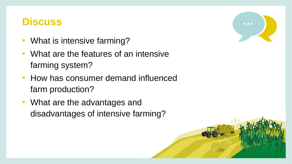 RESOURCE 3 INTENSIVE FARMING Learning Intentions - slide 3 of 6