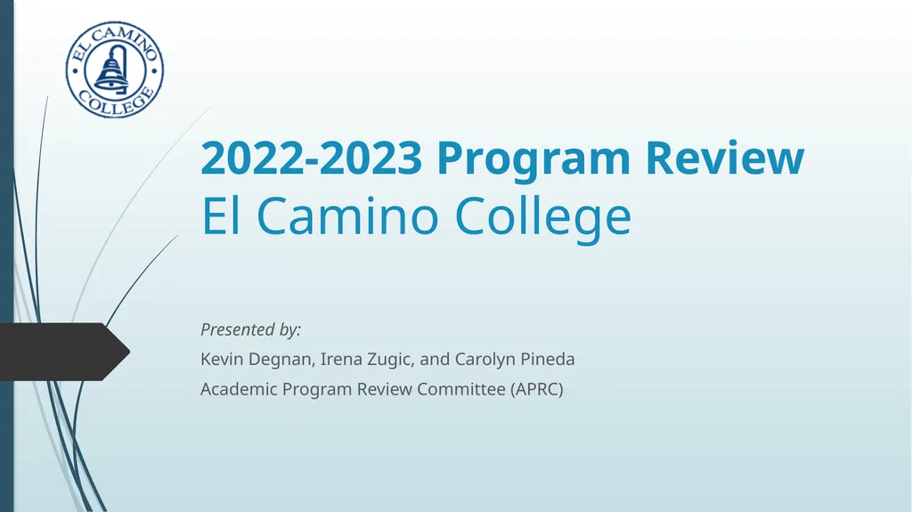 2022-2023 Program Review El Camino College - slide 1 of 39