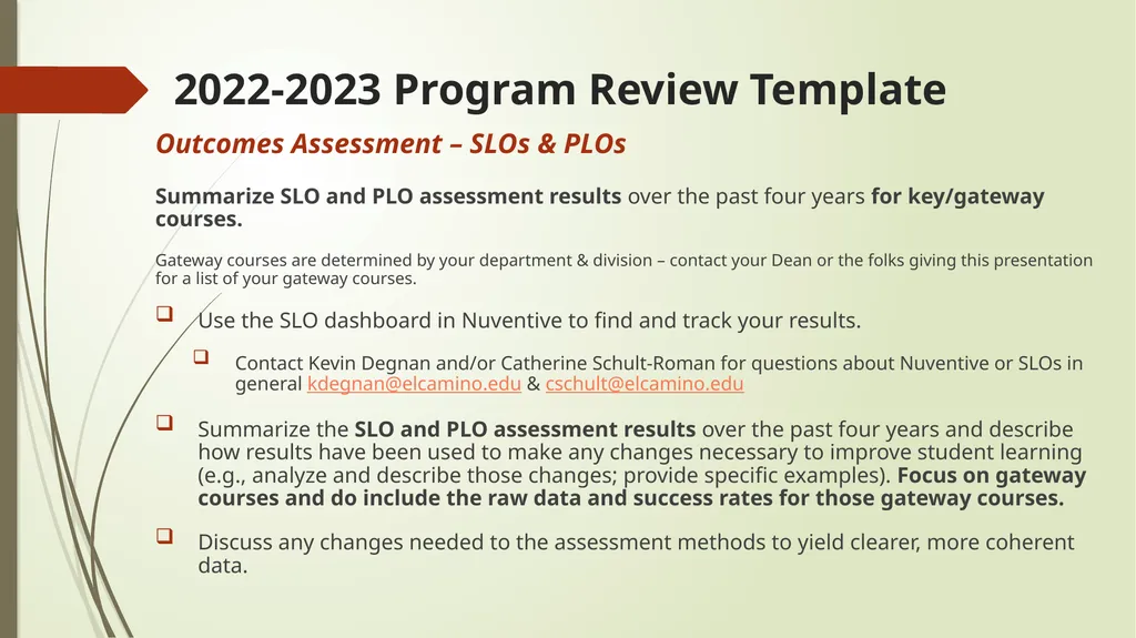 2022-2023 Program Review El Camino College - slide 24 of 39