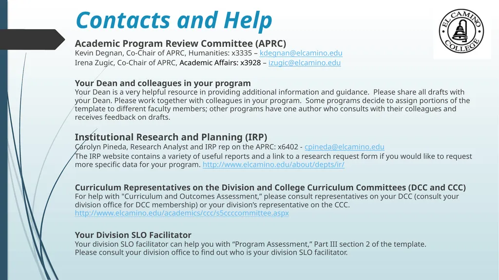 2022-2023 Program Review El Camino College - slide 39 of 39