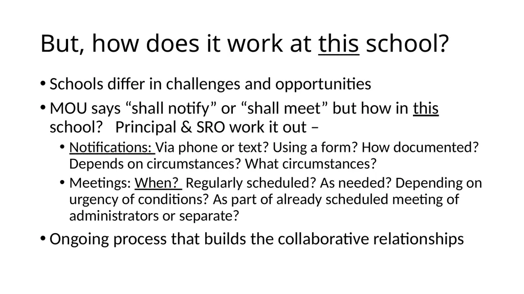 School-Law Enforcement Partnerships Module I. - slide 53 of 67
