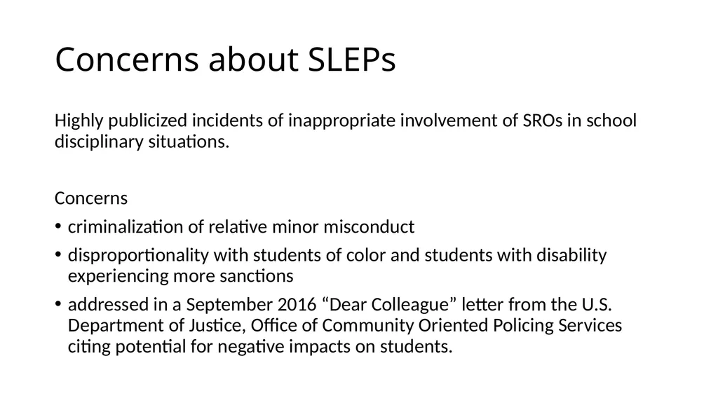 School-Law Enforcement Partnerships Module I. - slide 12 of 67