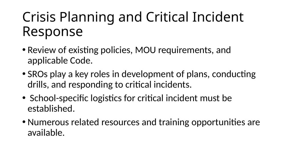 School-Law Enforcement Partnerships Module I. - slide 64 of 67