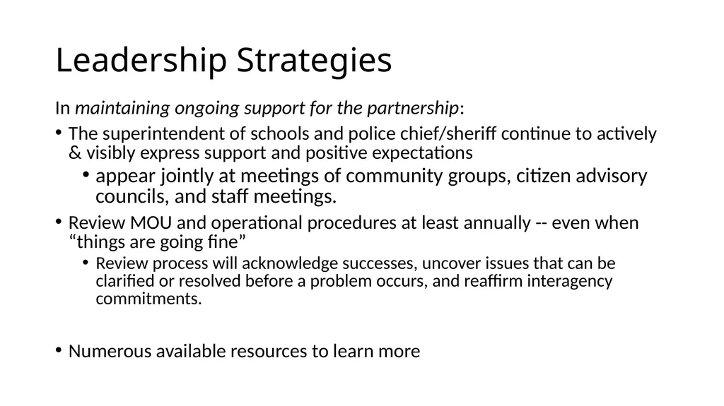 School-Law Enforcement Partnerships Module I. - slide 20 of 67