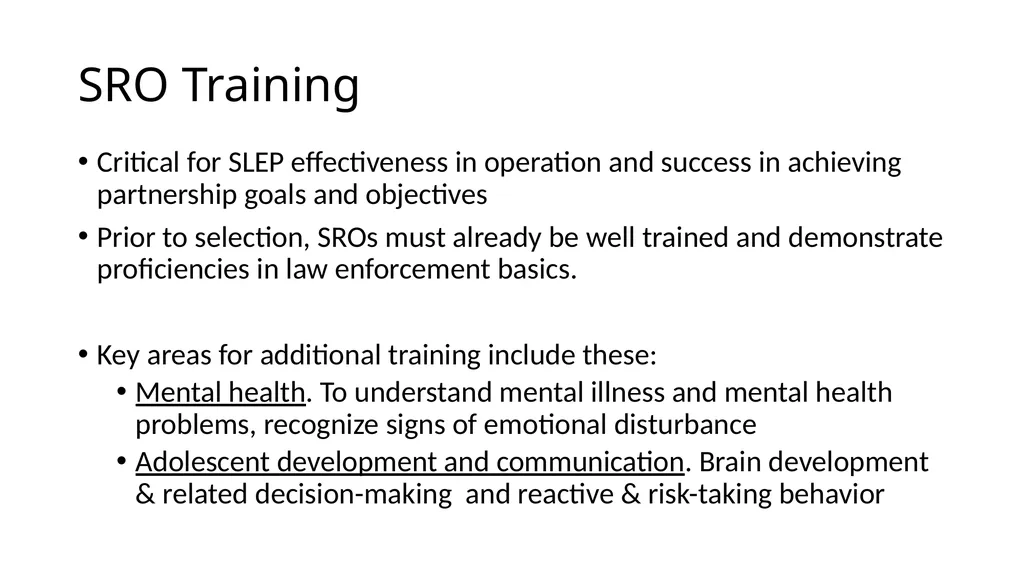 School-Law Enforcement Partnerships Module I. - slide 42 of 67