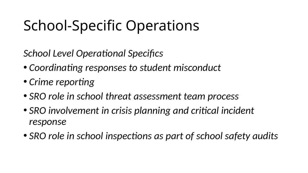 School-Law Enforcement Partnerships Module I. - slide 59 of 67