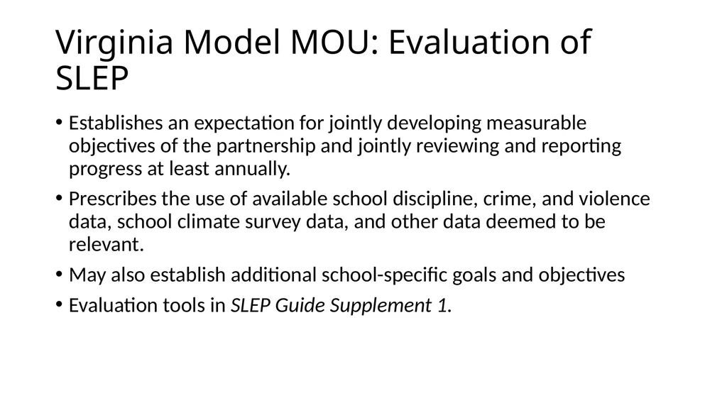 School-Law Enforcement Partnerships Module I. - slide 31 of 67