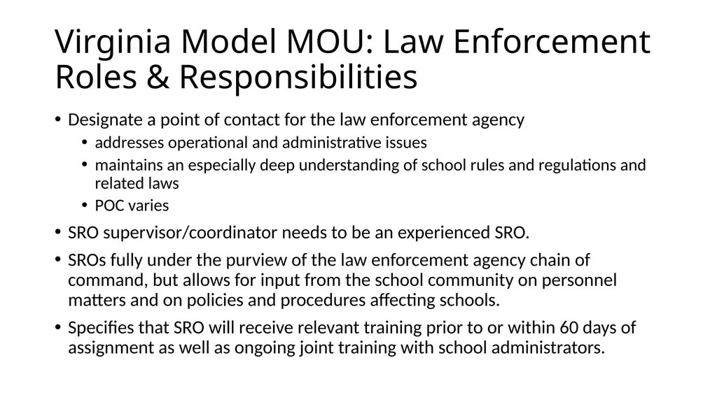 School-Law Enforcement Partnerships Module I. - slide 32 of 67