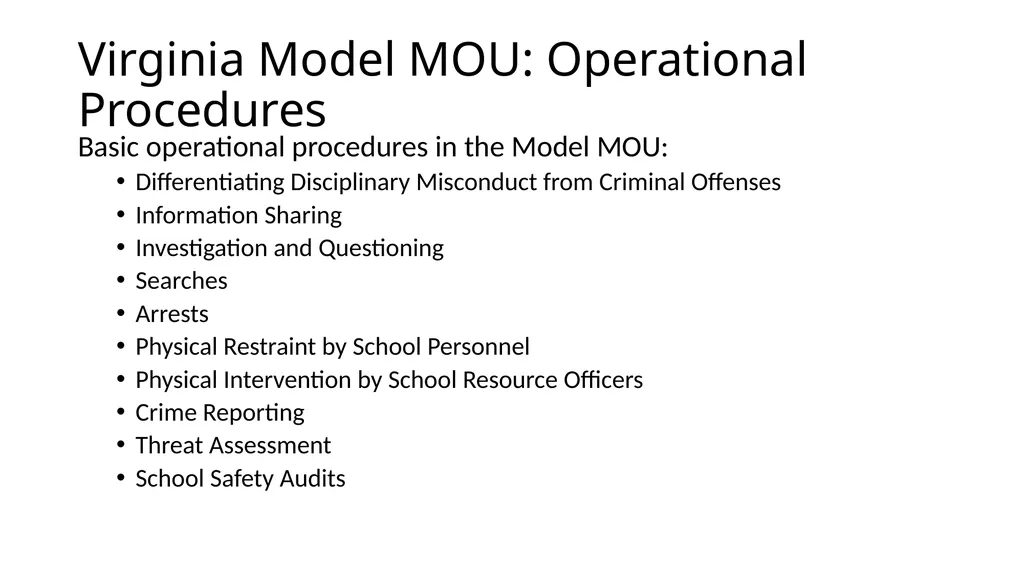 School-Law Enforcement Partnerships Module I. - slide 36 of 67