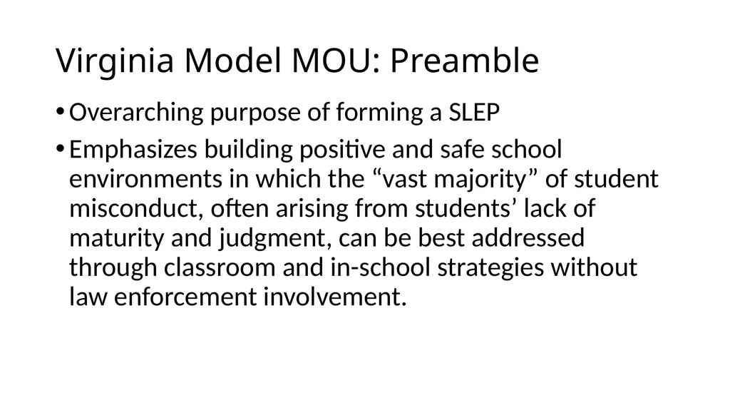 School-Law Enforcement Partnerships Module I. - slide 25 of 67
