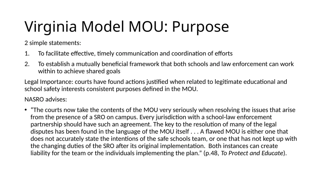 School-Law Enforcement Partnerships Module I. - slide 29 of 67