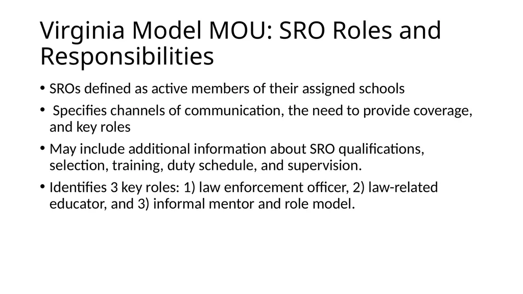 School-Law Enforcement Partnerships Module I. - slide 34 of 67