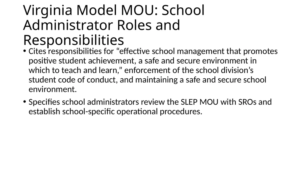 School-Law Enforcement Partnerships Module I. - slide 35 of 67
