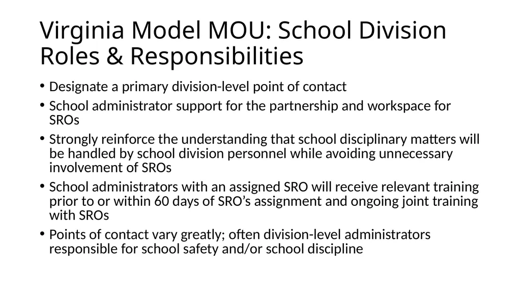 School-Law Enforcement Partnerships Module I. - slide 33 of 67
