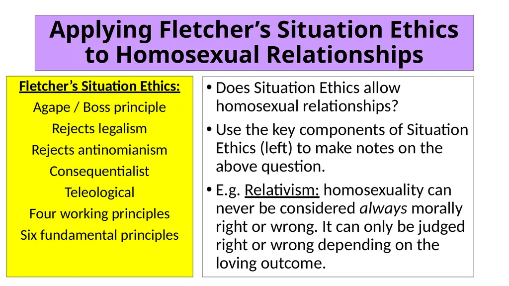 ETHICS Theme 3: Teleological Ethics C: Application - slide 10 of 20