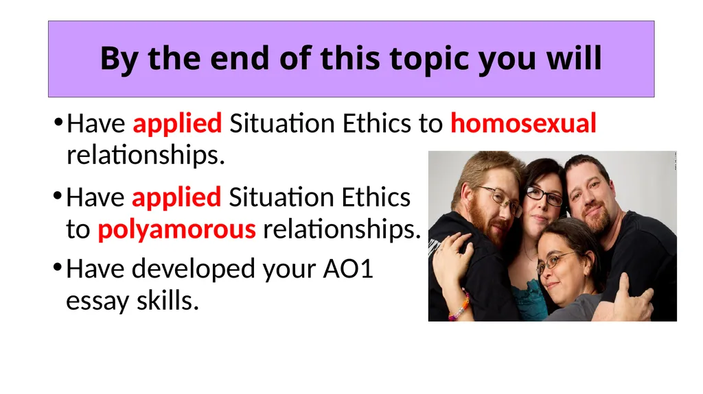 ETHICS Theme 3: Teleological Ethics C: Application - slide 3 of 20