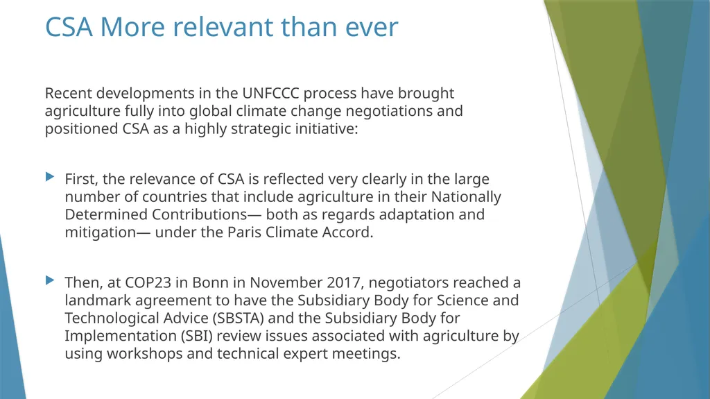 Climate-Smart Agriculture Federica Matteoli - slide 3 of 17