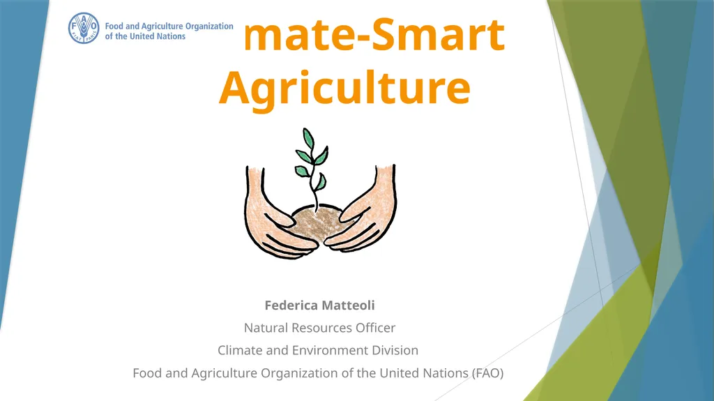Climate-Smart Agriculture Federica Matteoli - slide 1 of 17