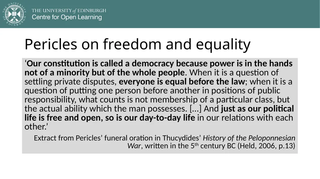 Democracy in Theory and Practice 2. Classic - slide 8 of 35