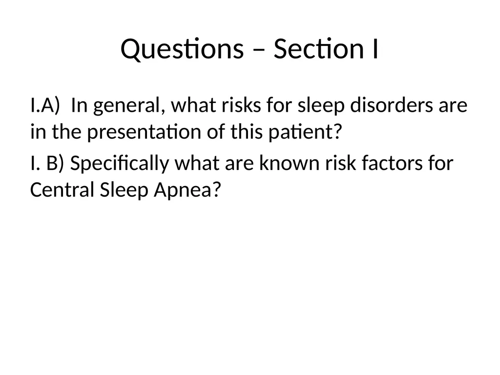 Central Sleep Apnea Problem Based Learning Module - slide 4 of 11