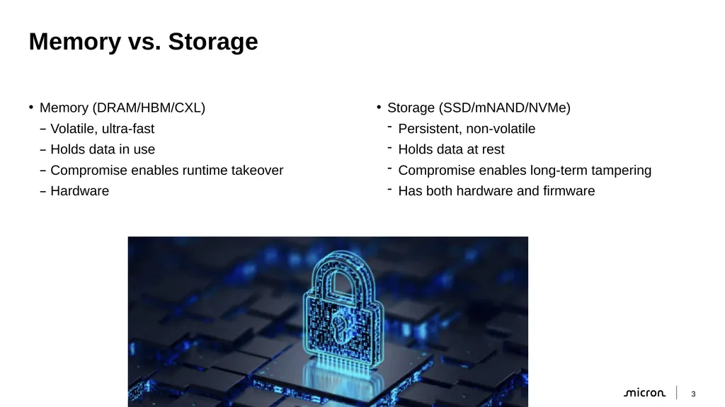 Security in Memory January 28, 2026 Tamara Schmitz - slide 3 of 13
