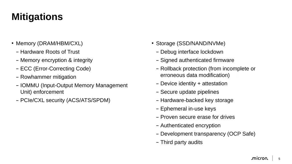 Security in Memory January 28, 2026 Tamara Schmitz - slide 5 of 13