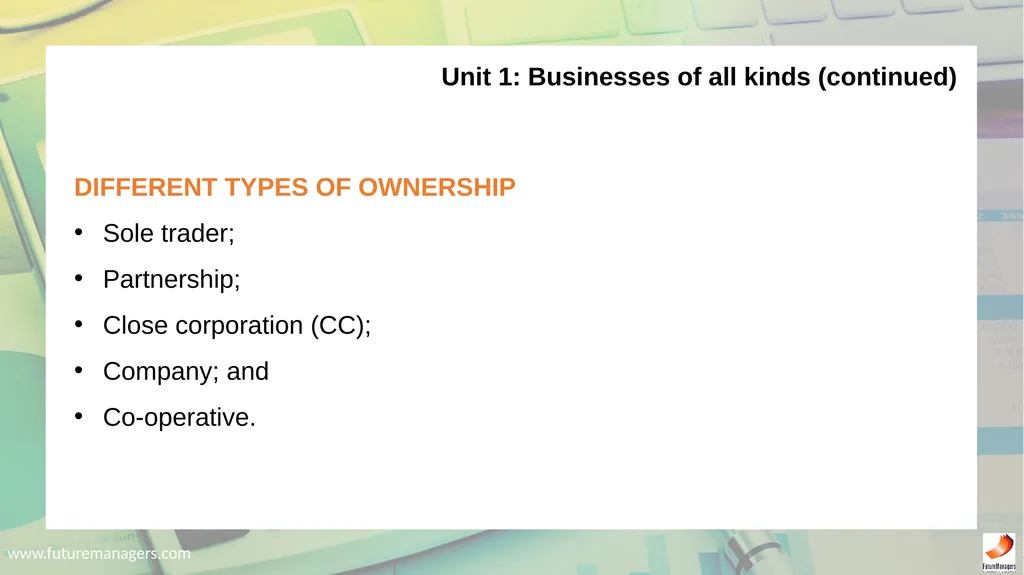 Economic and Management Sciences NQF1 Chapter 1: - slide 44 of 212