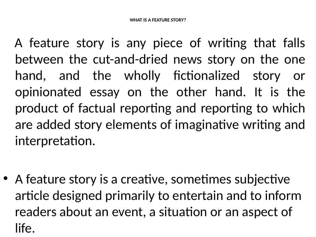 THE TECHNIQUES OF NEWS AND FEATURE WRITING A - slide 25 of 50