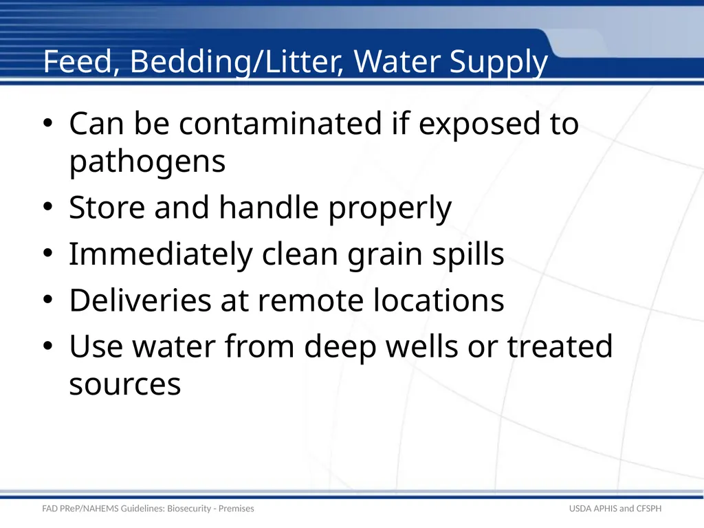Biosecurity Premises Biosecurity for Bioexclusion - slide 21 of 26