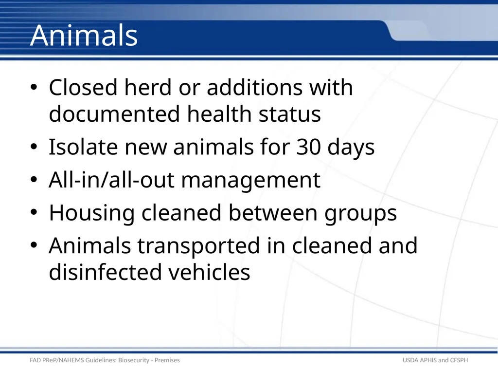 Biosecurity Premises Biosecurity for Bioexclusion - slide 20 of 26