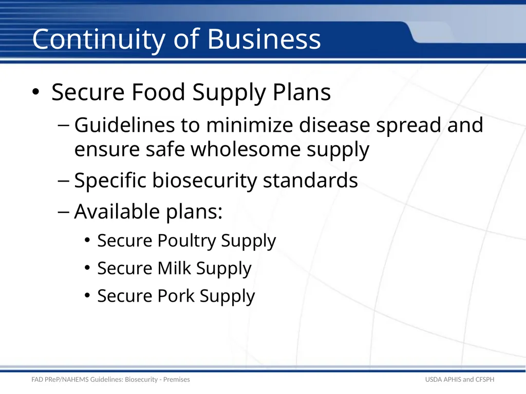 Biosecurity Premises Biosecurity for Bioexclusion - slide 22 of 26