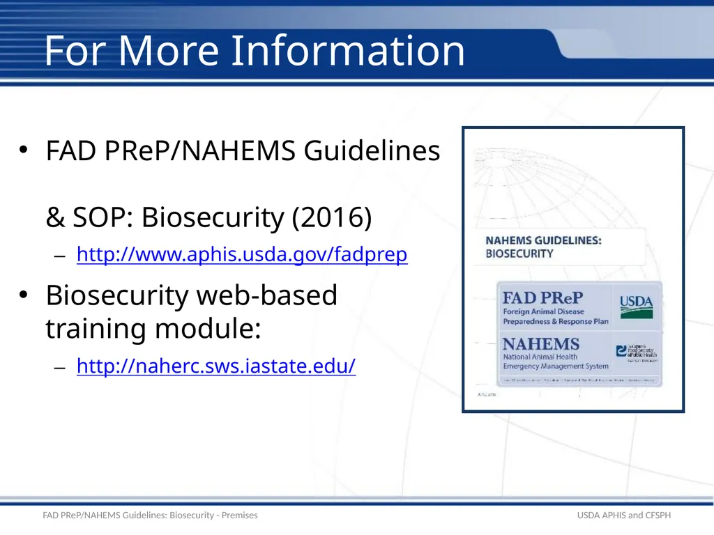 Biosecurity Premises Biosecurity for Bioexclusion - slide 24 of 26