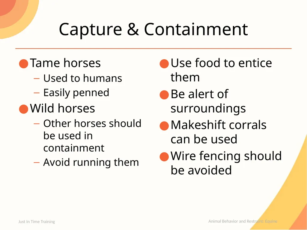 Animal Behavior and Restraint Equine Equine - slide 7 of 13