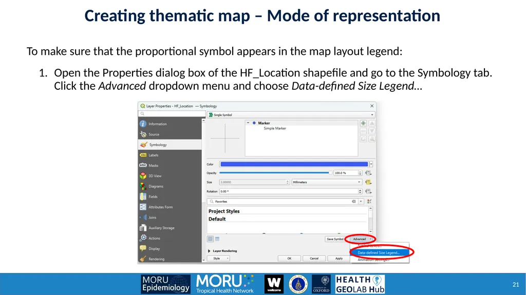 Exercise 5.C: Creating a thematic maps using QGIS - slide 21 of 39