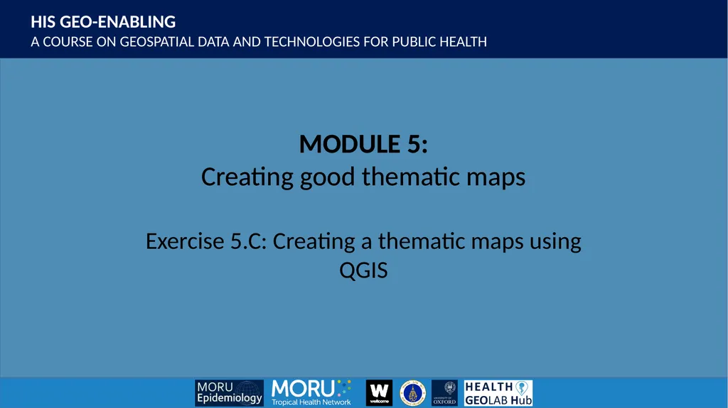 Exercise 5.C: Creating a thematic maps using QGIS - slide 1 of 39