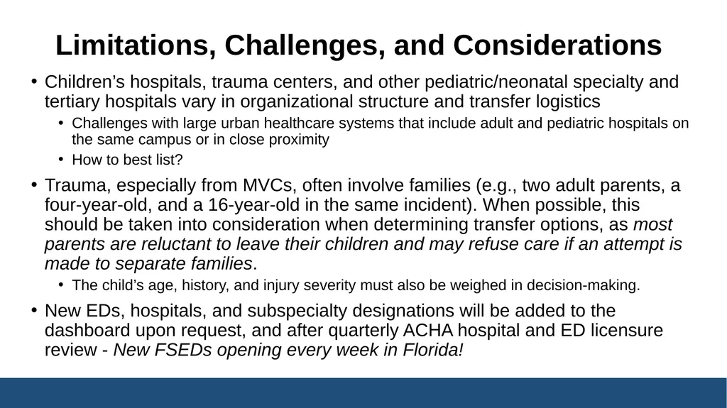 Florida EMSC Pediatric, Trauma, and Maternal - slide 15 of 45