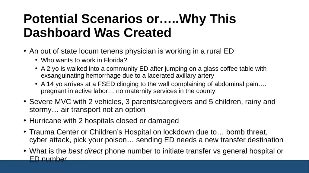 Florida EMSC Pediatric, Trauma, and Maternal - slide 12 of 45