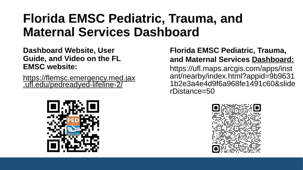 Florida EMSC Pediatric, Trauma, and Maternal - slide 41 of 45