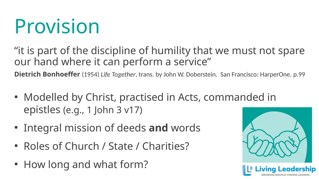 Paul Coulter www.livingleadership.org How to Help - slide 21 of 52